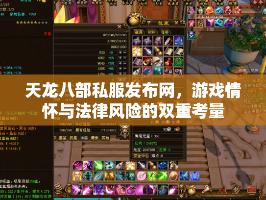 天龙八部私服发布网，游戏情怀与法律风险的双重考量