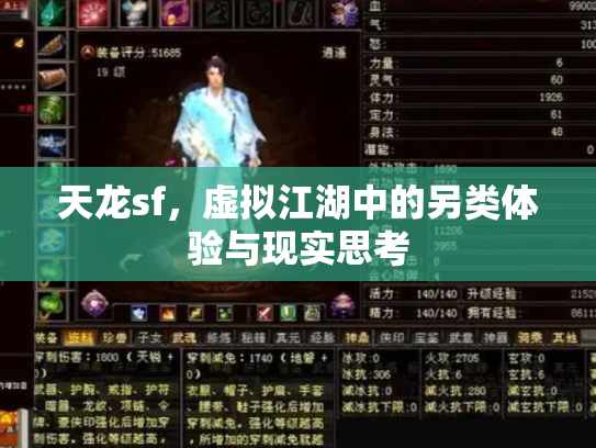 天龙sf，虚拟江湖中的另类体验与现实思考