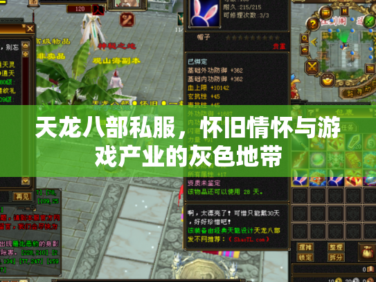 天龙八部私服，怀旧情怀与游戏产业的灰色地带