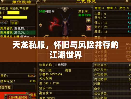 天龙私服，怀旧与风险并存的江湖世界