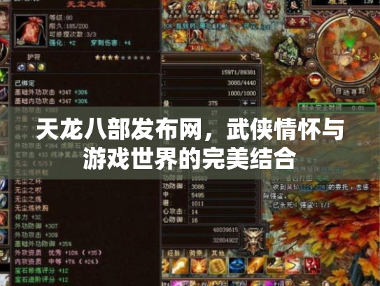 天龙八部发布网，武侠情怀与游戏世界的完美结合