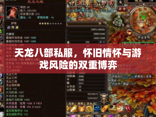 天龙八部私服，怀旧情怀与游戏风险的双重博弈