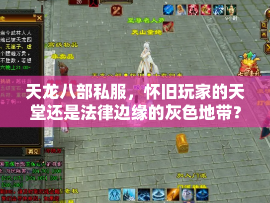 天龙八部私服，怀旧玩家的天堂还是法律边缘的灰色地带？