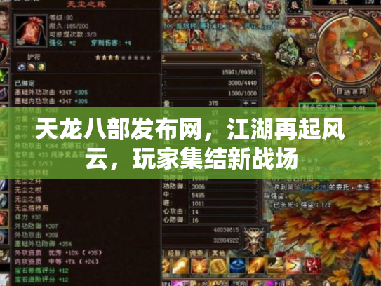天龙八部发布网，江湖再起风云，玩家集结新战场