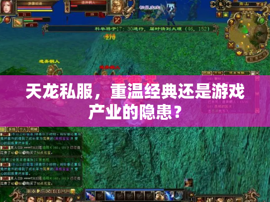 天龙私服，重温经典还是游戏产业的隐患？
