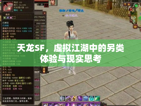 天龙SF，虚拟江湖中的另类体验与现实思考