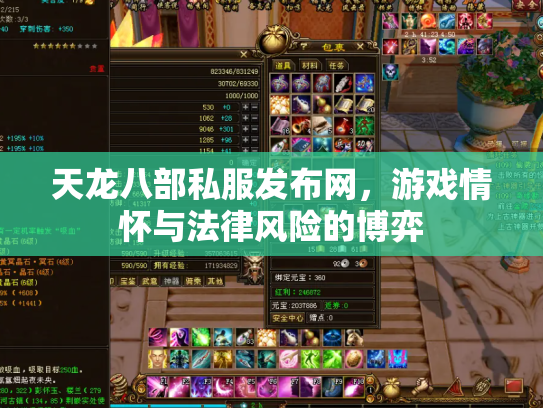 天龙八部私服发布网，游戏情怀与法律风险的博弈
