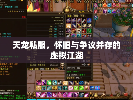 天龙私服，怀旧与争议并存的虚拟江湖
