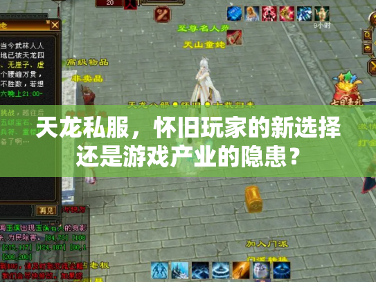 天龙私服，怀旧玩家的新选择还是游戏产业的隐患？
