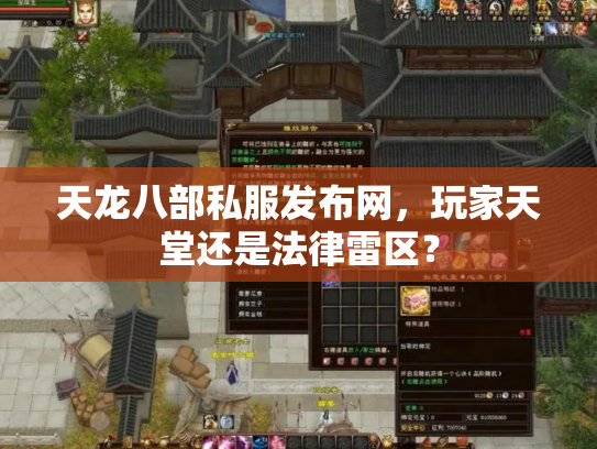 天龙八部私服发布网，玩家天堂还是法律雷区？