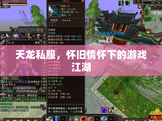 天龙私服，怀旧情怀下的游戏江湖