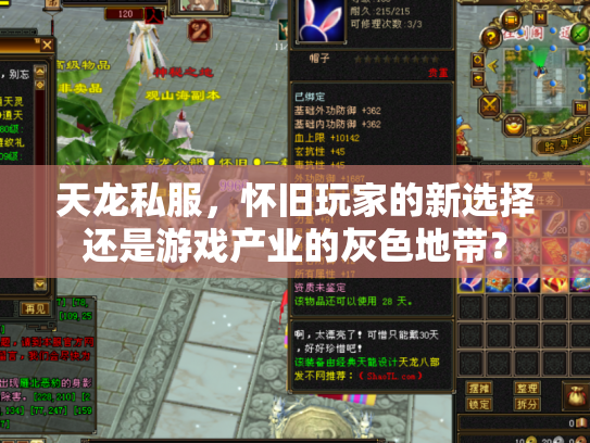 天龙私服，怀旧玩家的新选择还是游戏产业的灰色地带？