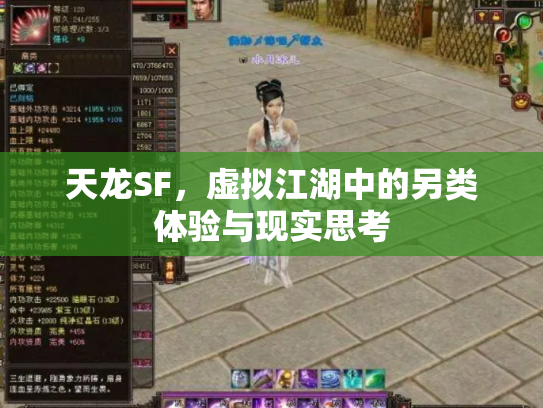 天龙SF，虚拟江湖中的另类体验与现实思考
