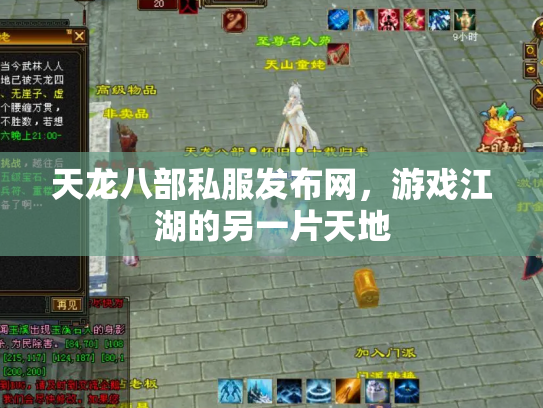 天龙八部私服发布网，游戏江湖的另一片天地