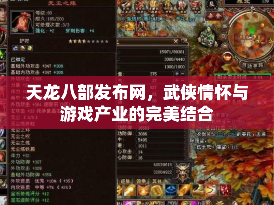 天龙八部发布网，武侠情怀与游戏产业的完美结合