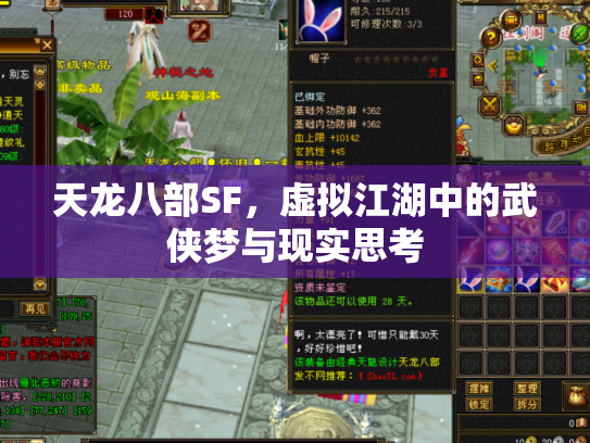 天龙八部SF，虚拟江湖中的武侠梦与现实思考