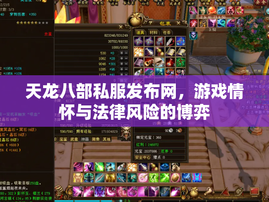 天龙八部私服发布网，游戏情怀与法律风险的博弈