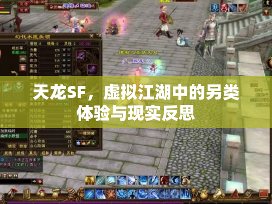 天龙SF，虚拟江湖中的另类体验与现实反思