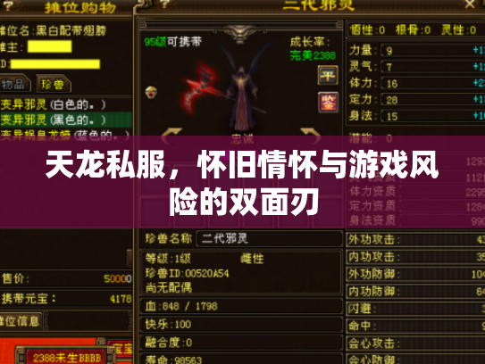 天龙私服，怀旧情怀与游戏风险的双面刃