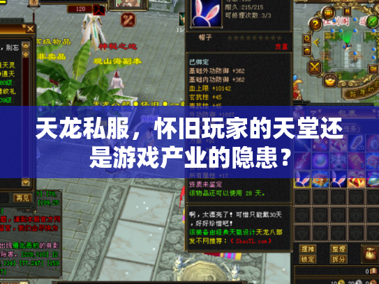天龙私服，怀旧玩家的天堂还是游戏产业的隐患？
