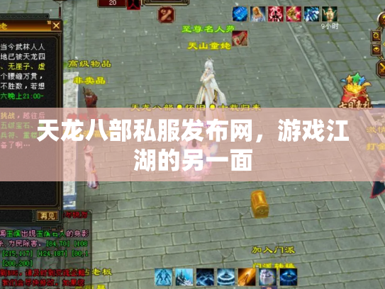 天龙八部私服发布网，游戏江湖的另一面
