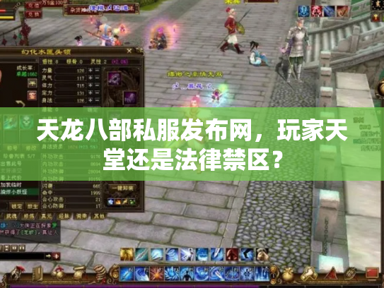 天龙八部私服发布网，玩家天堂还是法律禁区？
