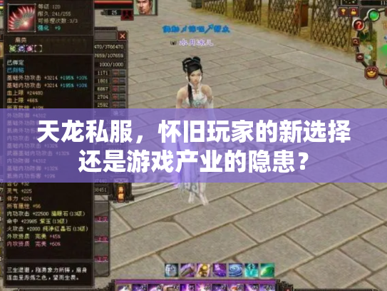 天龙私服，怀旧玩家的新选择还是游戏产业的隐患？
