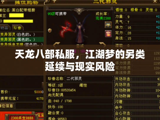 天龙八部私服，江湖梦的另类延续与现实风险