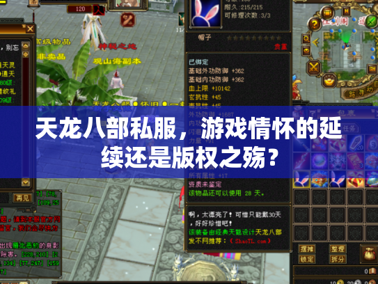 天龙八部私服，游戏情怀的延续还是版权之殇？