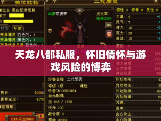 天龙八部私服，怀旧情怀与游戏风险的博弈