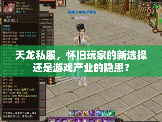 天龙私服，怀旧玩家的新选择还是游戏产业的隐患？
