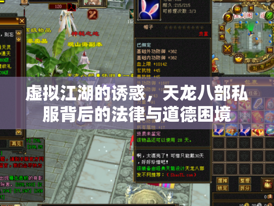 虚拟江湖的诱惑，天龙八部私服背后的法律与道德困境