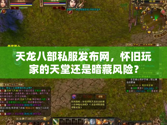天龙八部私服发布网，怀旧玩家的天堂还是暗藏风险？