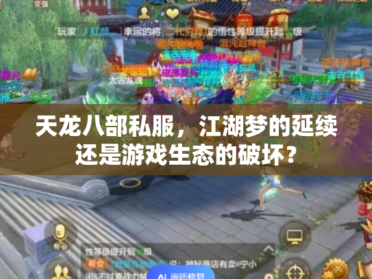 天龙八部私服，江湖梦的延续还是游戏生态的破坏？