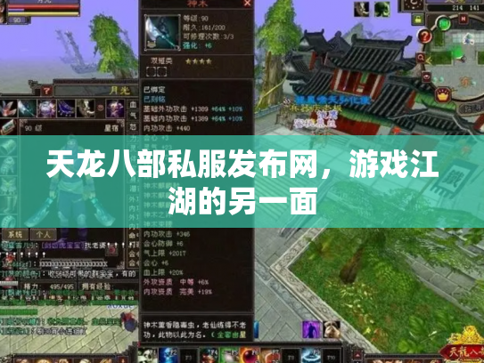 天龙八部私服发布网，游戏江湖的另一面
