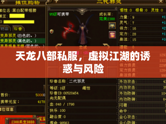 天龙八部私服，虚拟江湖的诱惑与风险