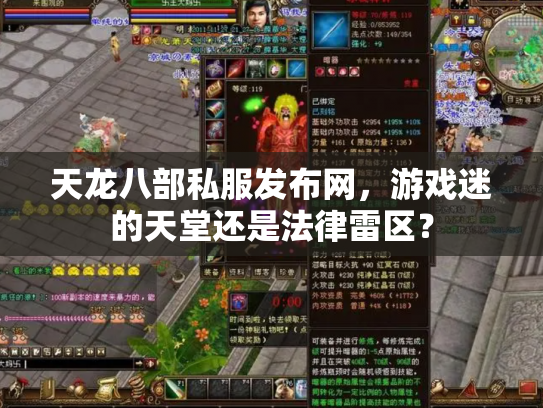 天龙八部私服发布网，游戏迷的天堂还是法律雷区？