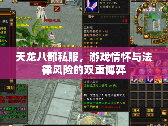 天龙八部私服，游戏情怀与法律风险的双重博弈