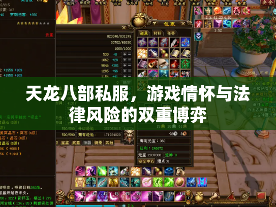 天龙八部私服，游戏情怀与法律风险的双重博弈
