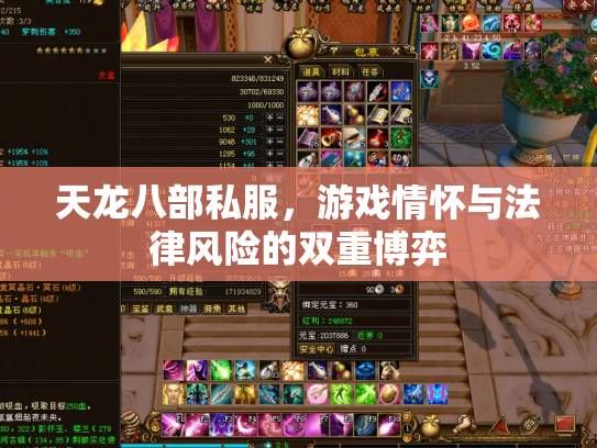 天龙八部私服，游戏情怀与法律风险的双重博弈