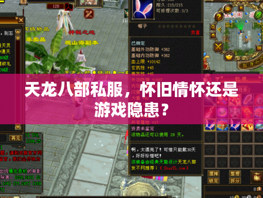 天龙八部私服，怀旧情怀还是游戏隐患？