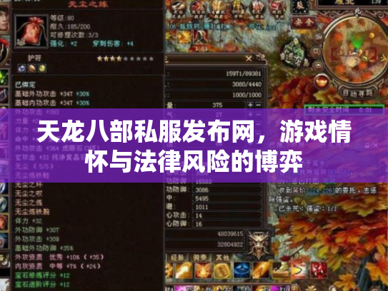 天龙八部私服发布网，游戏情怀与法律风险的博弈