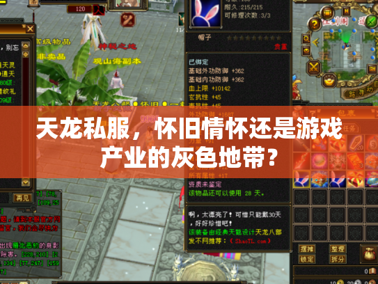 天龙私服，怀旧情怀还是游戏产业的灰色地带？