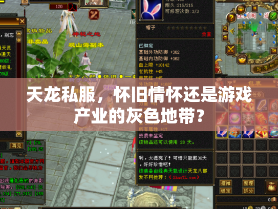 天龙私服，怀旧情怀还是游戏产业的灰色地带？
