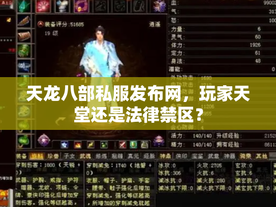 天龙八部私服发布网，玩家天堂还是法律禁区？
