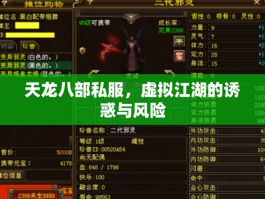 天龙八部私服，虚拟江湖的诱惑与风险