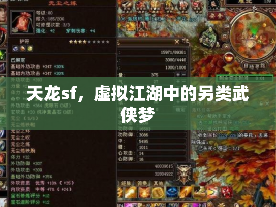 天龙sf，虚拟江湖中的另类武侠梦