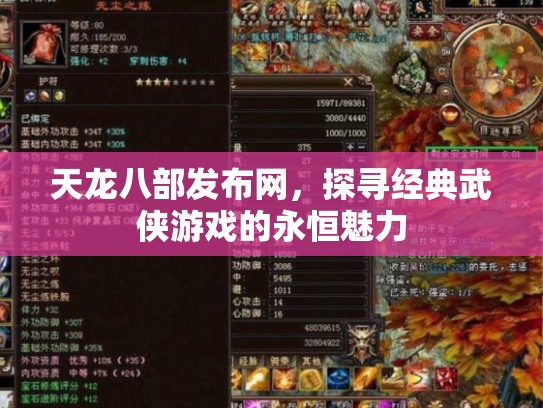 天龙八部发布网，探寻经典武侠游戏的永恒魅力