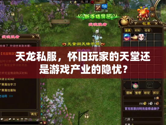 天龙私服，怀旧玩家的天堂还是游戏产业的隐忧？