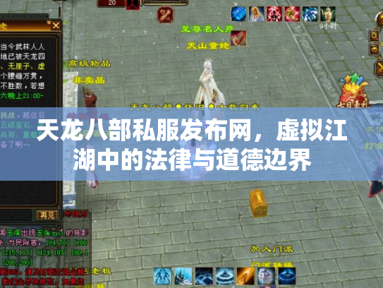 天龙八部私服发布网，虚拟江湖中的法律与道德边界
